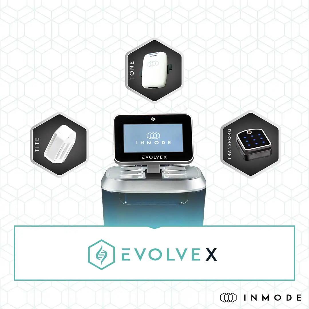 A picture of the evolvex logo and some different devices.